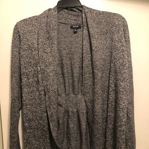 Gray/Black Long-sleeve Cardigan